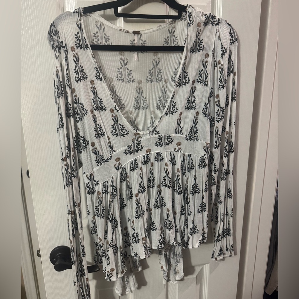 Free People flowy floral top